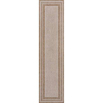 Beckett Classic Casual Border Stripe Indoor/Outdoor Area Rug